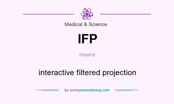 What does IFP mean? It stands for interactive filtered projection