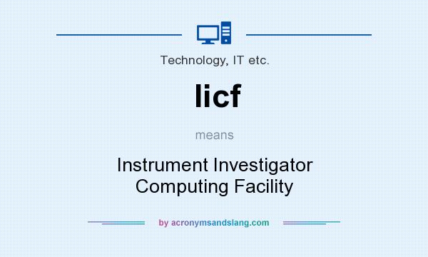 What does Iicf mean? It stands for Instrument Investigator Computing Facility