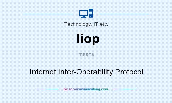 What does Iiop mean? It stands for Internet Inter-Operability Protocol