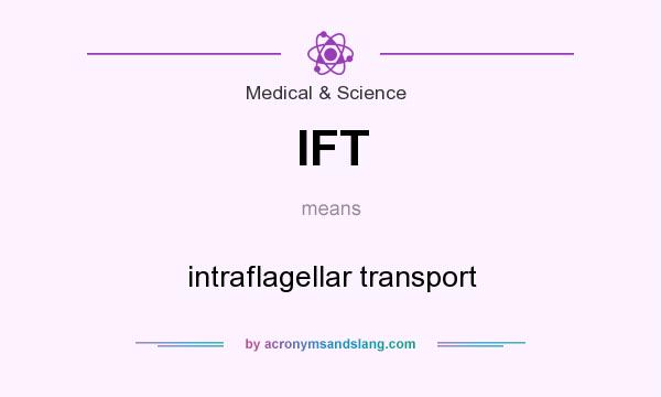 What does IFT mean? It stands for intraflagellar transport
