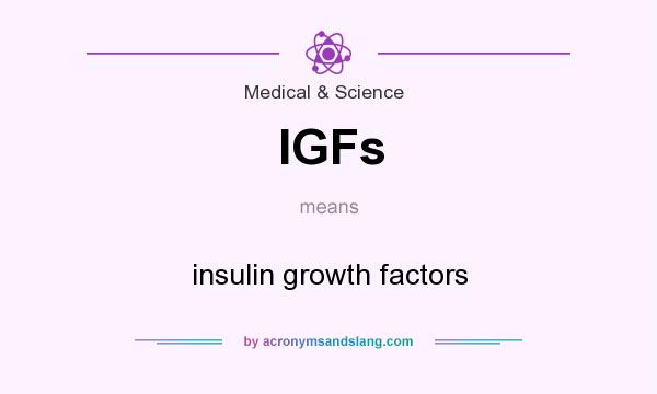 What does IGFs mean? It stands for insulin growth factors