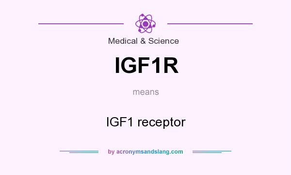 What does IGF1R mean? It stands for IGF1 receptor