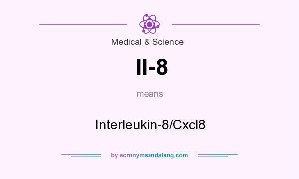 What does Il-8 mean? It stands for Interleukin-8/Cxcl8