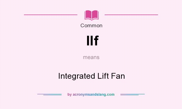 What does Ilf mean? It stands for Integrated Lift Fan
