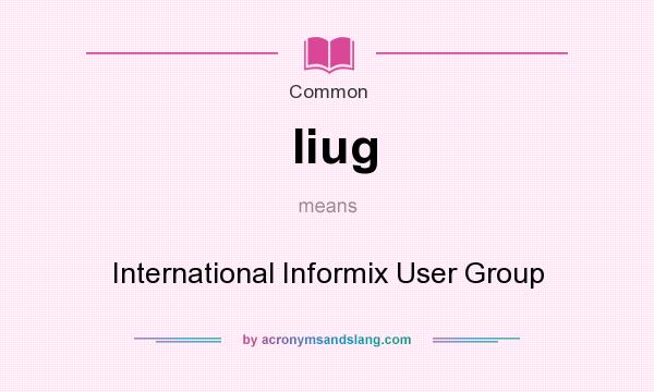 What does Iiug mean? It stands for International Informix User Group
