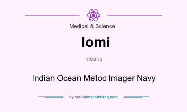 What does Iomi mean? It stands for Indian Ocean Metoc Imager Navy