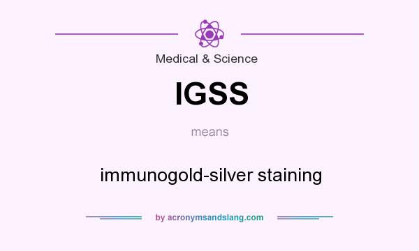 What does IGSS mean? It stands for immunogold-silver staining