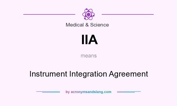 What does IIA mean? It stands for Instrument Integration Agreement