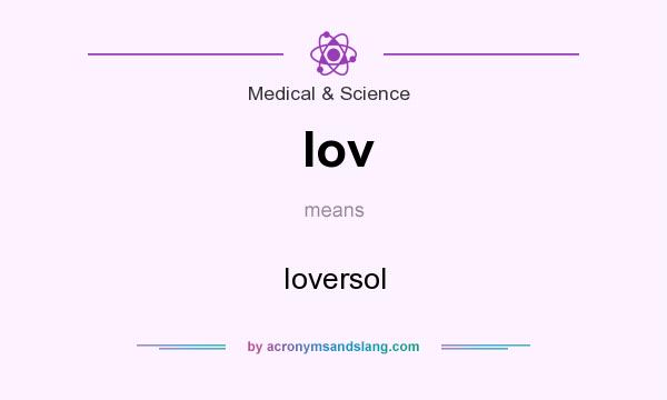What does Iov mean? It stands for Ioversol