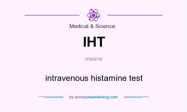 What does IHT mean? It stands for intravenous histamine test