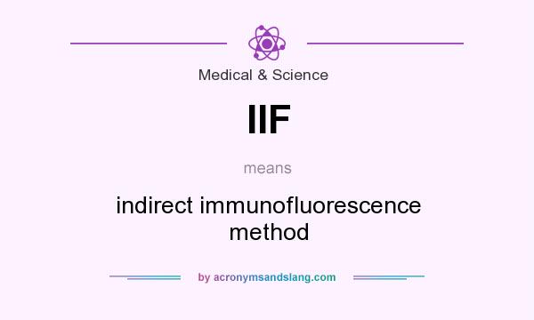 What does IIF mean? It stands for indirect immunofluorescence method