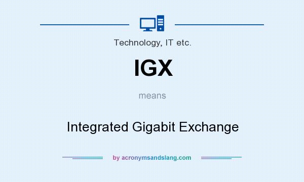What does IGX mean? It stands for Integrated Gigabit Exchange