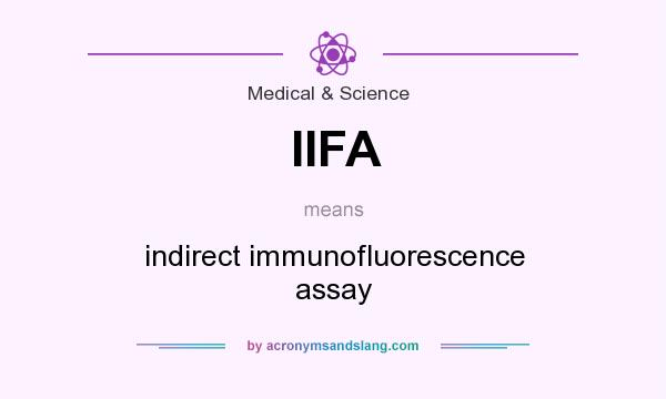 What does IIFA mean? It stands for indirect immunofluorescence assay
