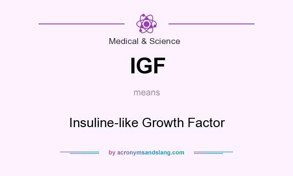 What does IGF mean? It stands for Insuline-like Growth Factor