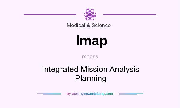 What does Imap mean? It stands for Integrated Mission Analysis Planning