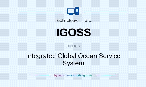 What does IGOSS mean? It stands for Integrated Global Ocean Service System