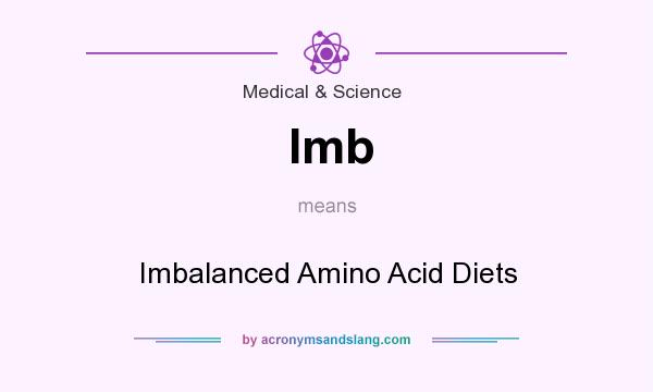 What does Imb mean? It stands for Imbalanced Amino Acid Diets