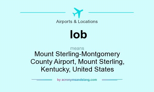 What does Iob mean? It stands for Mount Sterling-Montgomery County Airport, Mount Sterling, Kentucky, United States