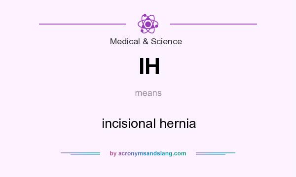 What does IH mean? It stands for incisional hernia