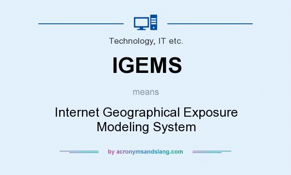 What does IGEMS mean? It stands for Internet Geographical Exposure Modeling System