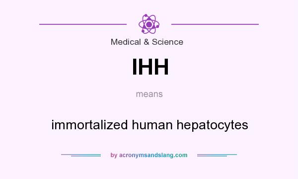What does IHH mean? It stands for immortalized human hepatocytes