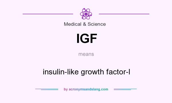 What does IGF mean? It stands for insulin-like growth factor-I