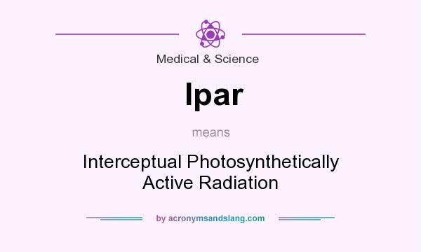 What does Ipar mean? It stands for Interceptual Photosynthetically Active Radiation