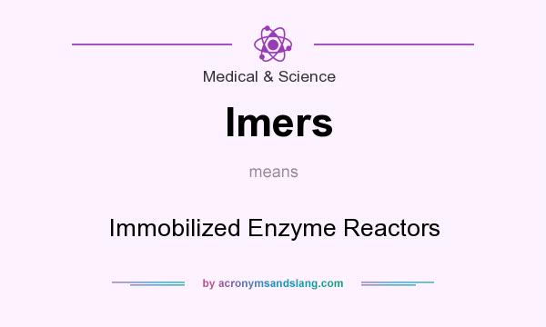 What does Imers mean? It stands for Immobilized Enzyme Reactors