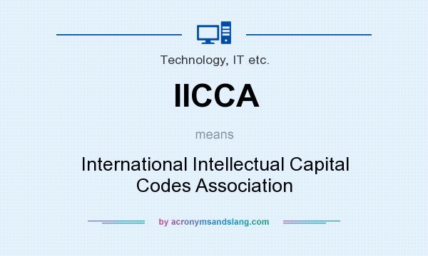 What does IICCA mean? It stands for International Intellectual Capital Codes Association