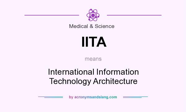 What does IITA mean? It stands for International Information Technology Architecture