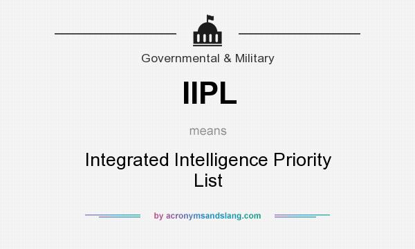 What does IIPL mean? It stands for Integrated Intelligence Priority List