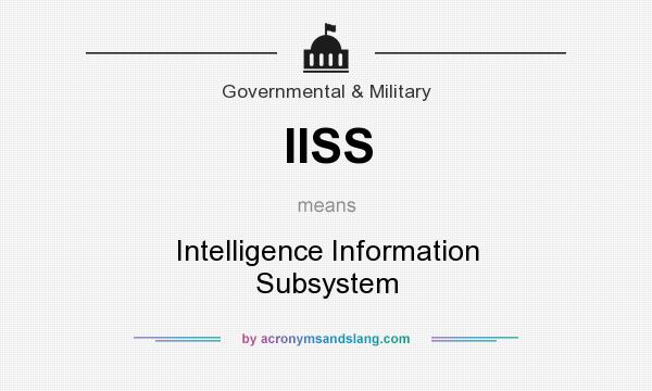 What does IISS mean? It stands for Intelligence Information Subsystem