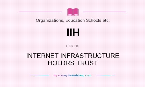 What does IIH mean? It stands for INTERNET INFRASTRUCTURE HOLDRS TRUST