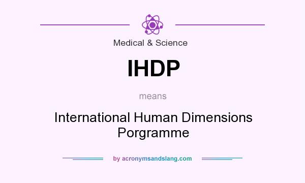 What does IHDP mean? It stands for International Human Dimensions Porgramme