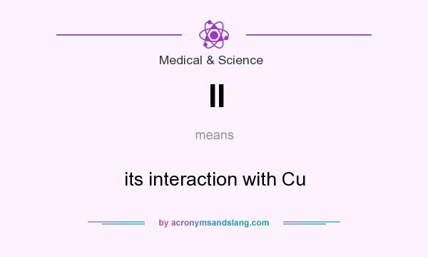What does II mean? It stands for its interaction with Cu