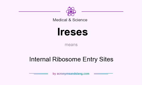 What does Ireses mean? It stands for Internal Ribosome Entry Sites