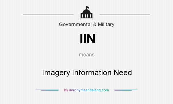 What does IIN mean? It stands for Imagery Information Need