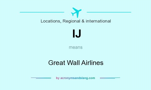 What does IJ mean? It stands for Great Wall Airlines