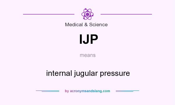 What does IJP mean? It stands for internal jugular pressure