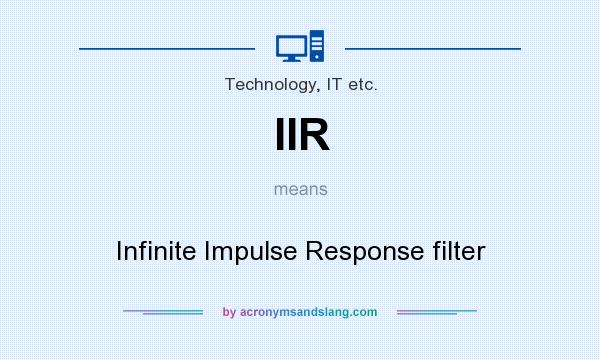 What does IIR mean? It stands for Infinite Impulse Response filter