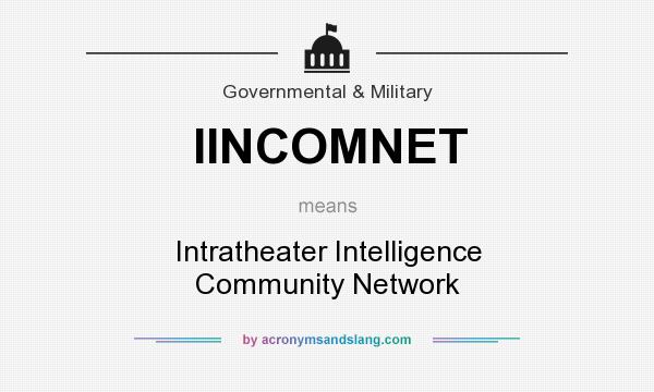 What does IINCOMNET mean? It stands for Intratheater Intelligence Community Network