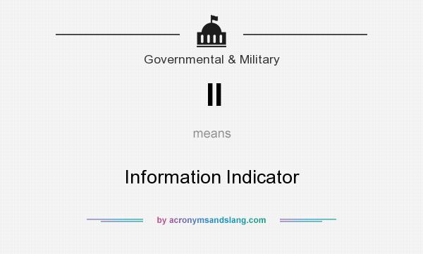 What does II mean? It stands for Information Indicator