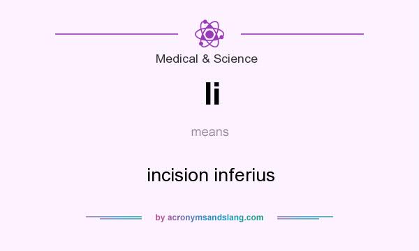 What does Ii mean? It stands for incision inferius