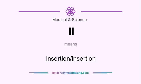 What does II mean? It stands for insertion/insertion