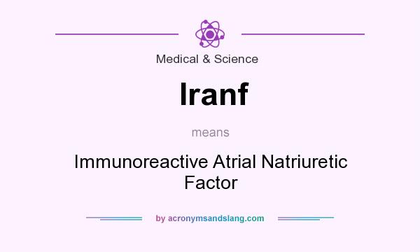 What does Iranf mean? It stands for Immunoreactive Atrial Natriuretic Factor