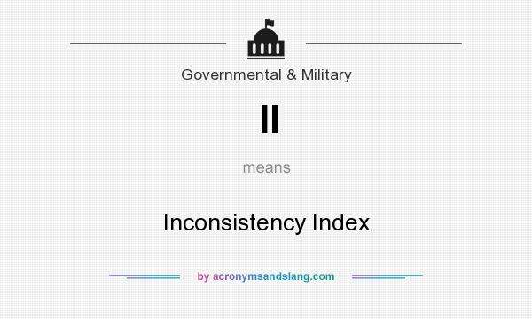 What does II mean? It stands for Inconsistency Index