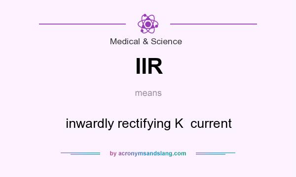 What does IIR mean? It stands for inwardly rectifying K  current