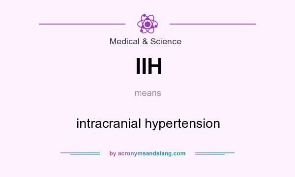 What does IIH mean? It stands for intracranial hypertension