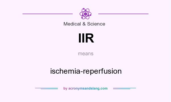 What does IIR mean? It stands for ischemia-reperfusion