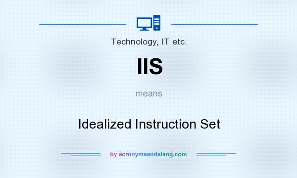 What does IIS mean? It stands for Idealized Instruction Set